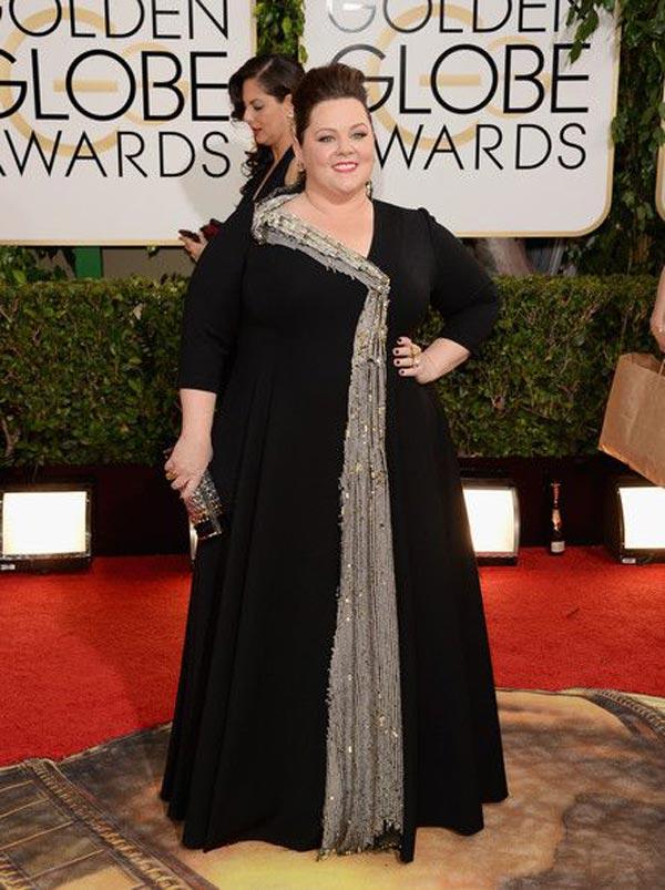 لباس مجلسی مشکی بلند برای افراد چاق شکم دار