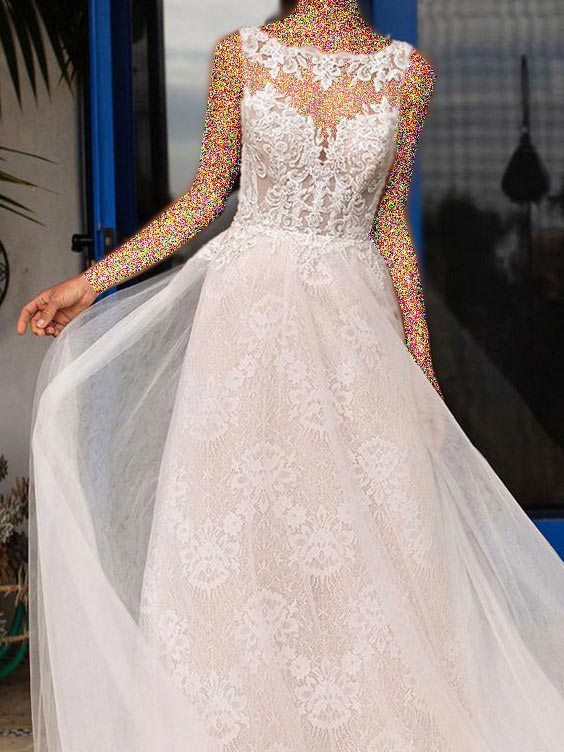 مدل لباس عروس آستین حلقه ای