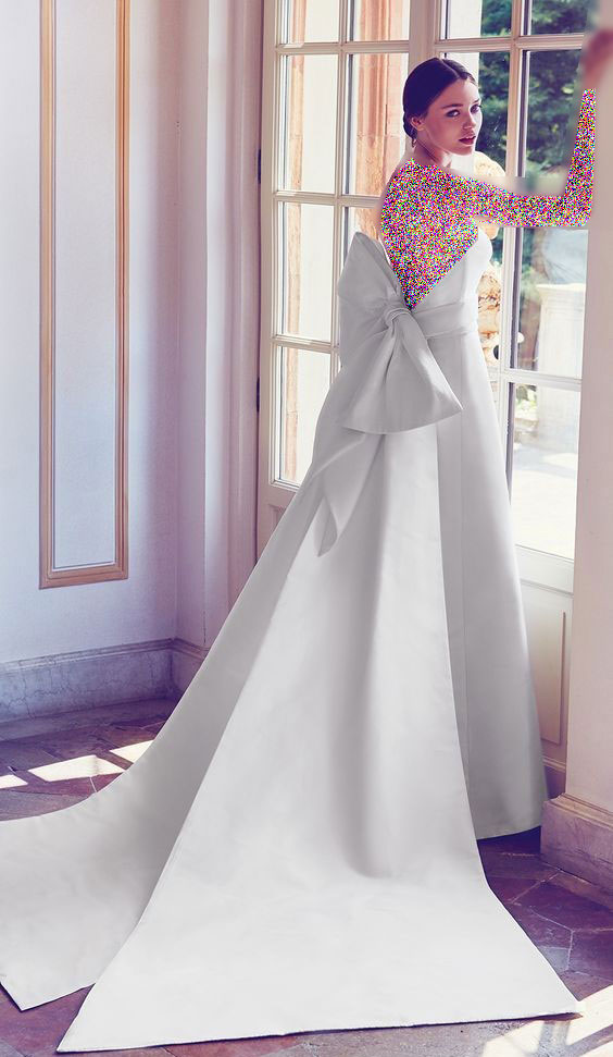لباس عروس پاپیون دار