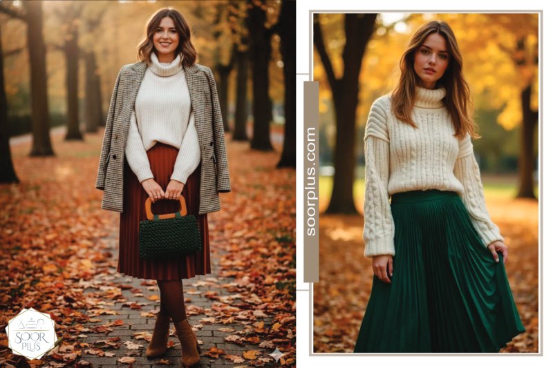 دامن پلیسه پاییزی