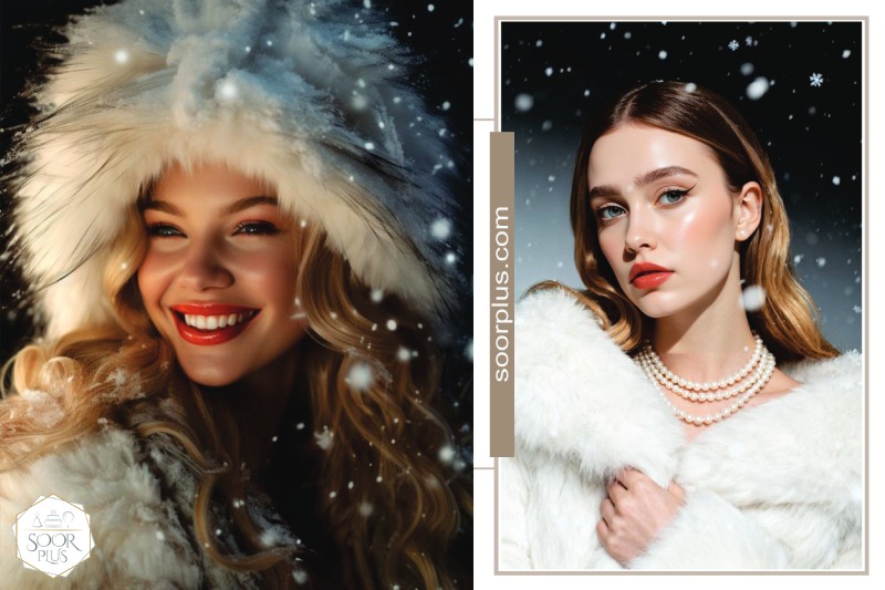 میکاپ گلساسکین میکاپ زمستانی